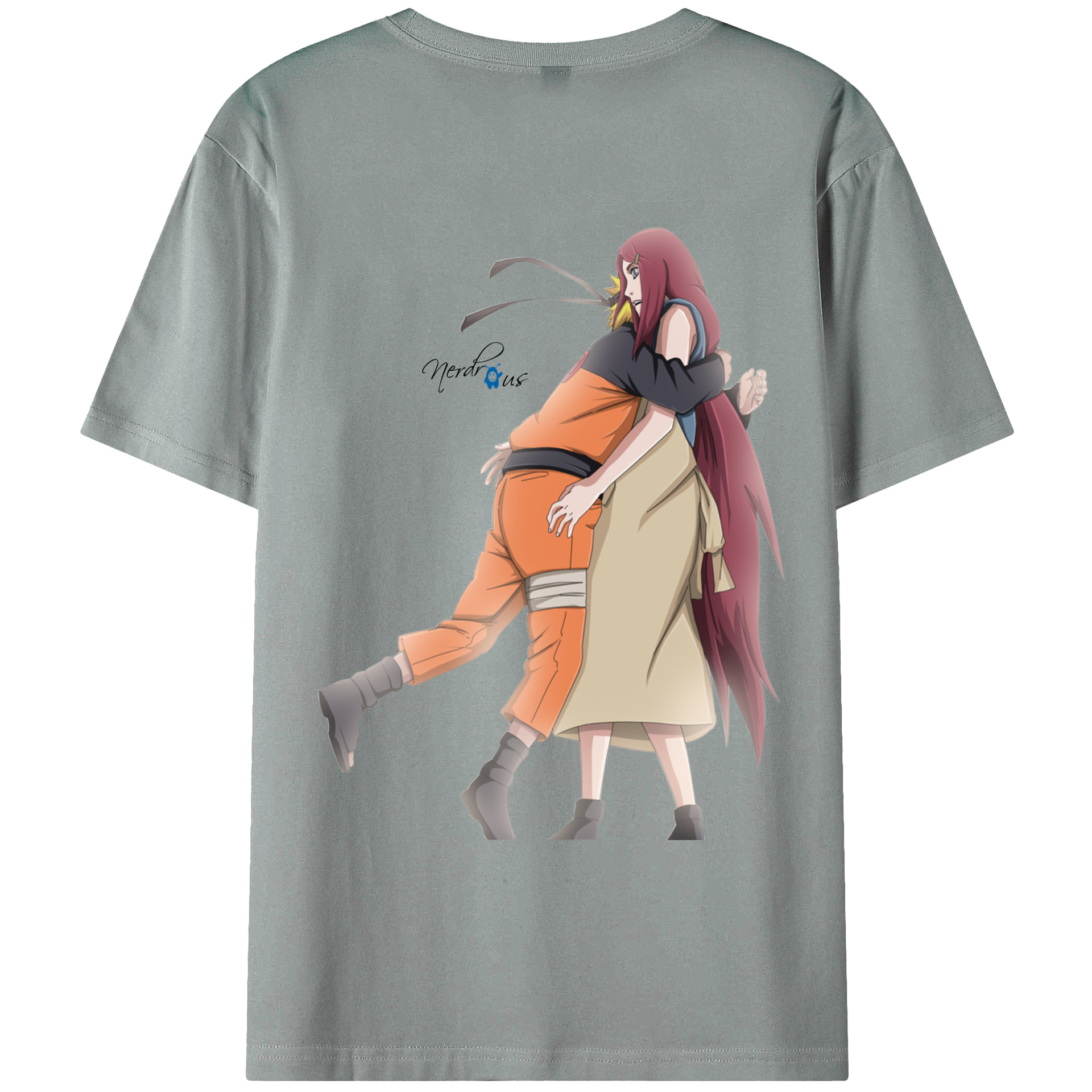 （画像用） NARUTO -ナルト- うずまき ナルト Uzumaki Naruto 綿100％ メンズ半袖Tシャツ（バックプリント） 通気性